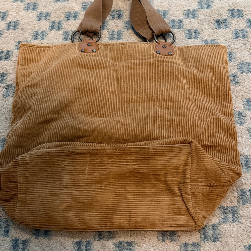 Vintage Gap Tan Corduroy Tote Bag - Picture 3 of 5